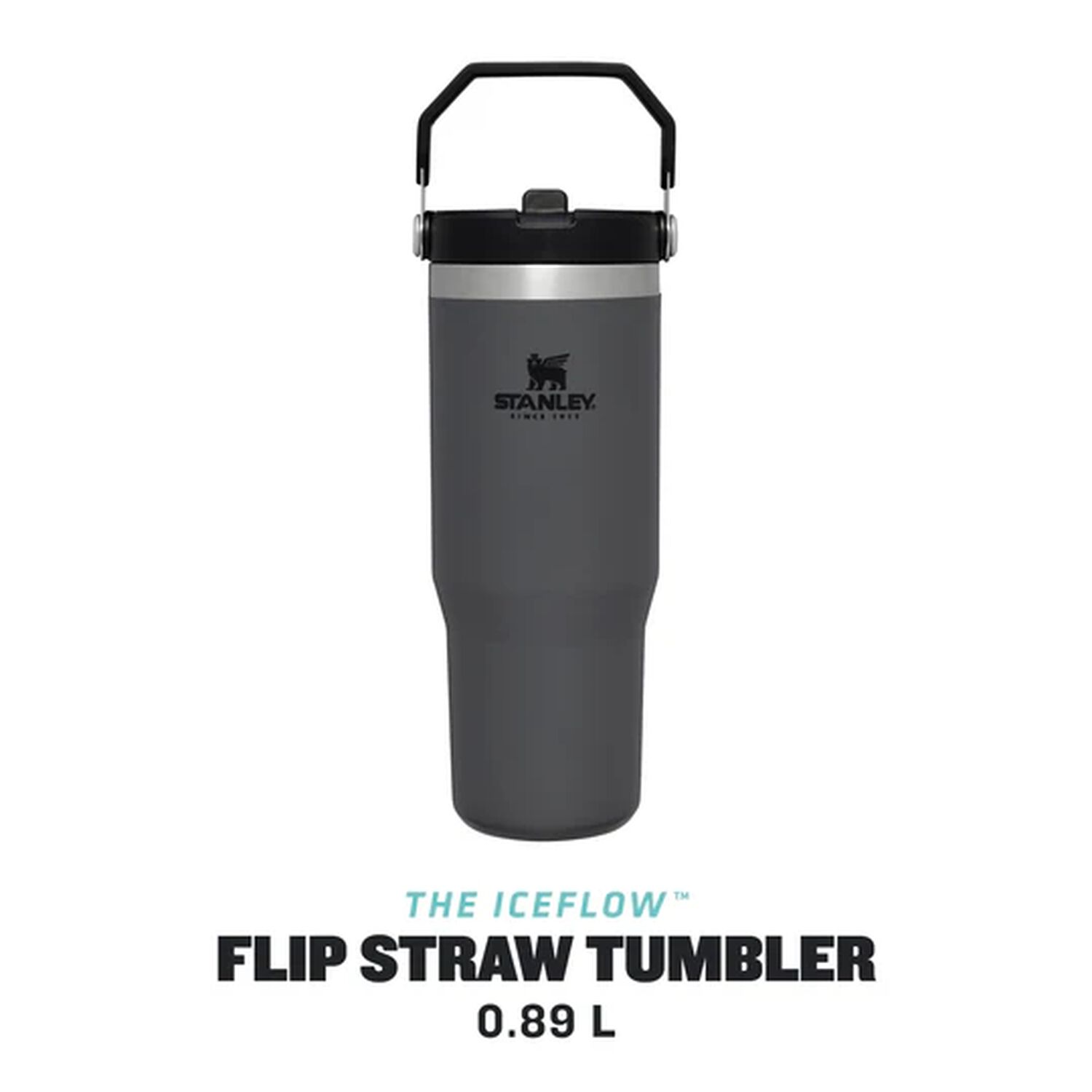 Black Ice Flow Flip Straw Tumbler, 1, hi-res