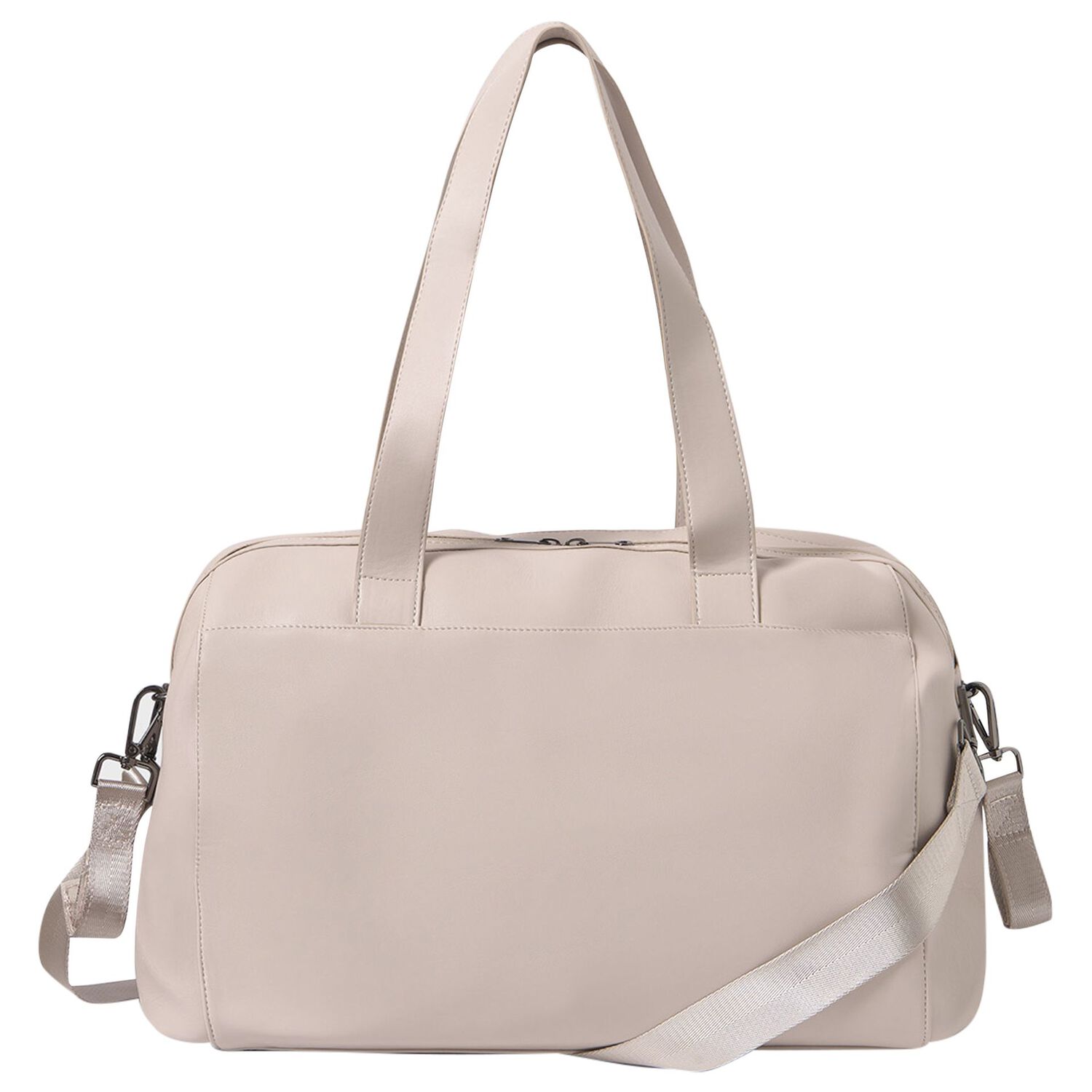 Beige Faux Leather Changing Bag, 1, hi-res