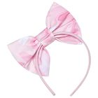 Girls Pink Bow Headband, 1, hi-res