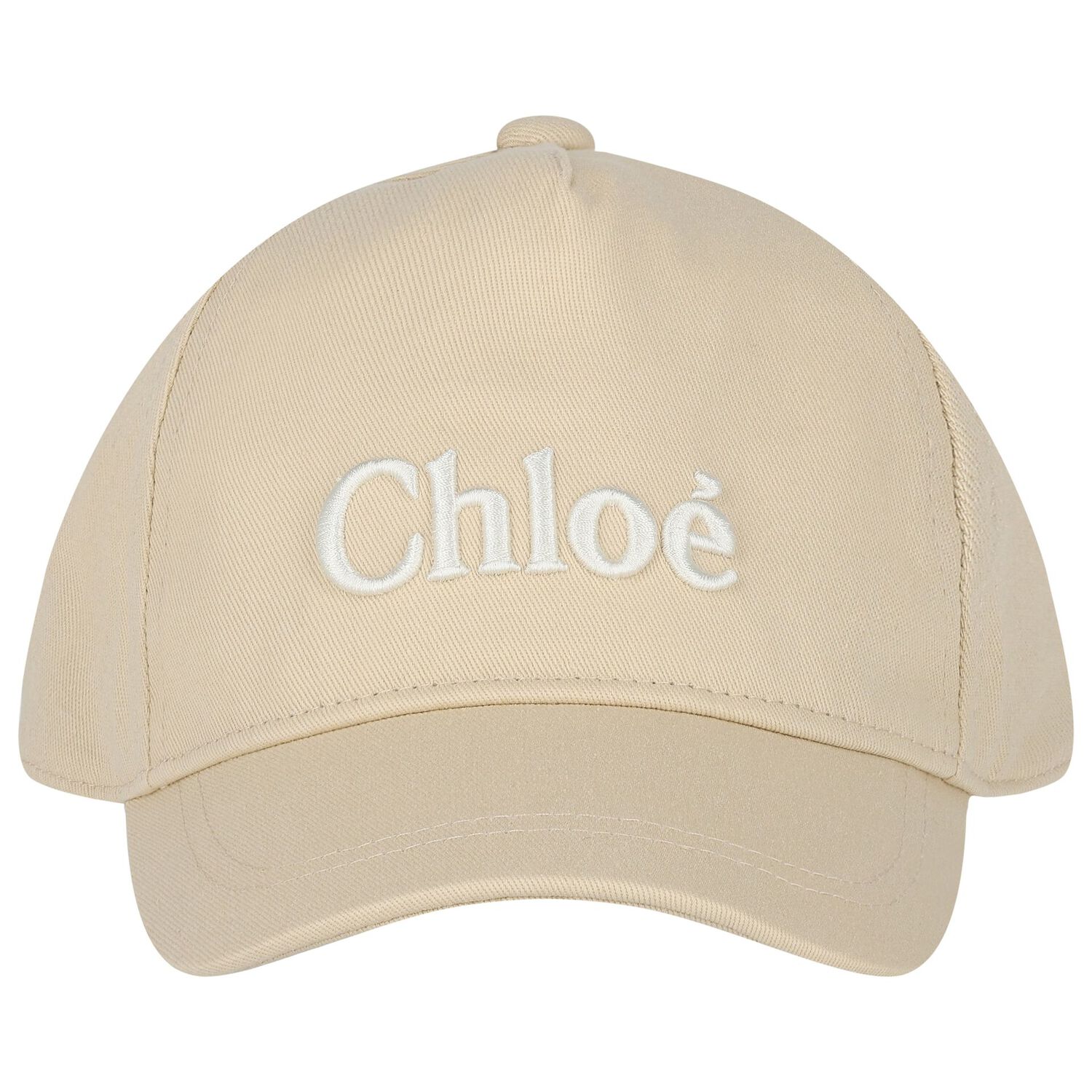 Girls Beige Logo Cap, 1, hi-res