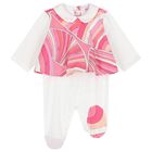 Baby Girls Pink & Ivory Iride Babygrow Gift Set, 1, hi-res