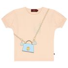 Girls Pink Logo Bag T-Shirt, 2, hi-res