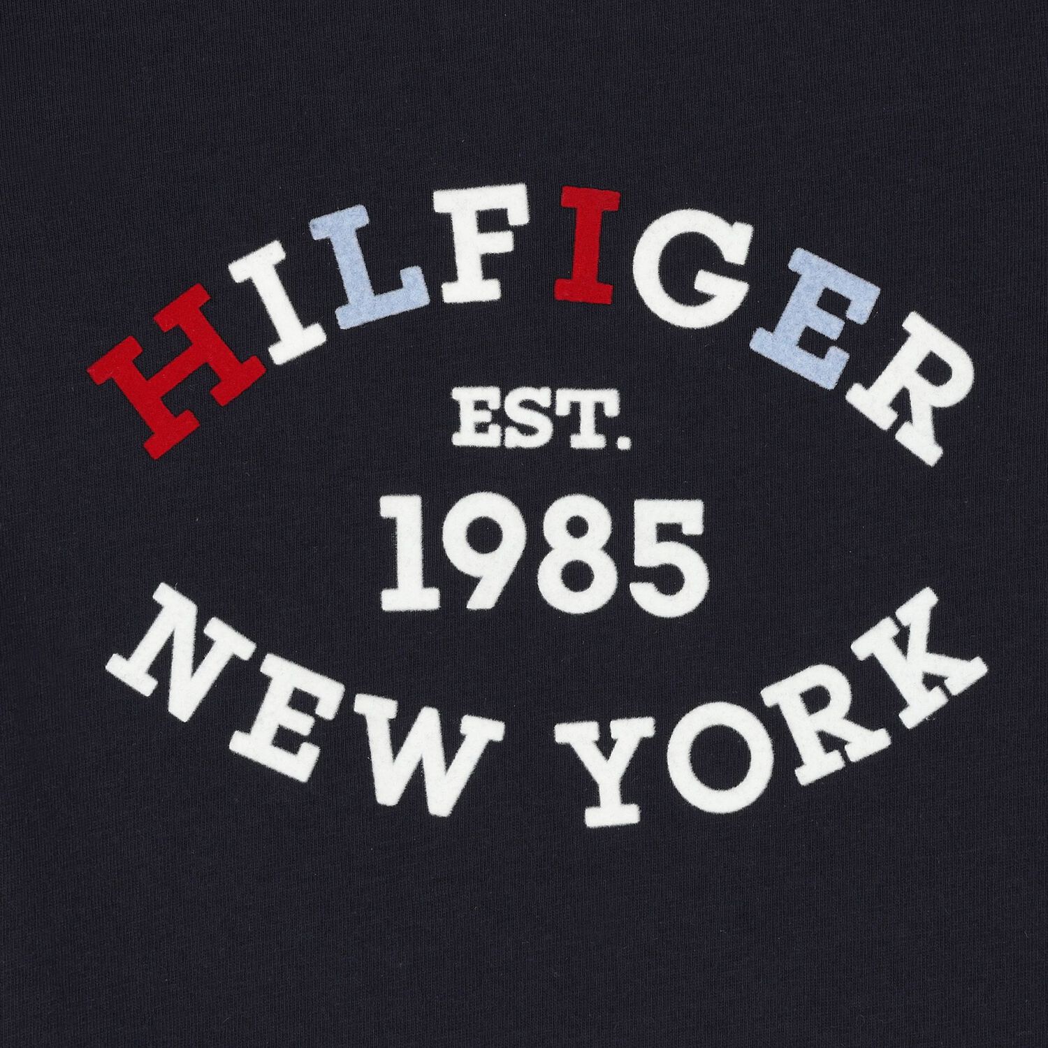 Boys Navy Blue Logo Long Sleeve Top, 1, hi-res