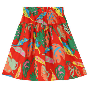 Girls Red Leaves Skirt