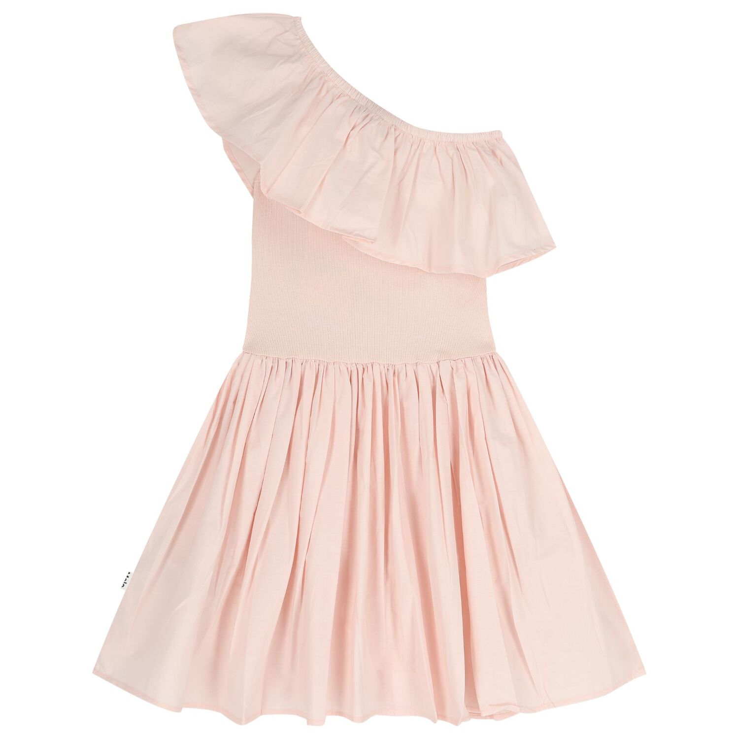 Girls Pink Ruffled Dress, 5, hi-res