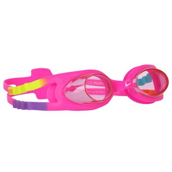 Girls Pink Logo Swimming Goggles