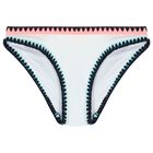 Girls White Ruffled & Embroidered Bikini, 1, hi-res
