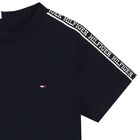 Boys Navy Blue Logo T-Shirt, 2, hi-res