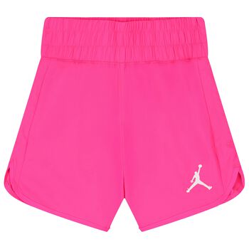 Girls Pink Jordan Logo Shorts