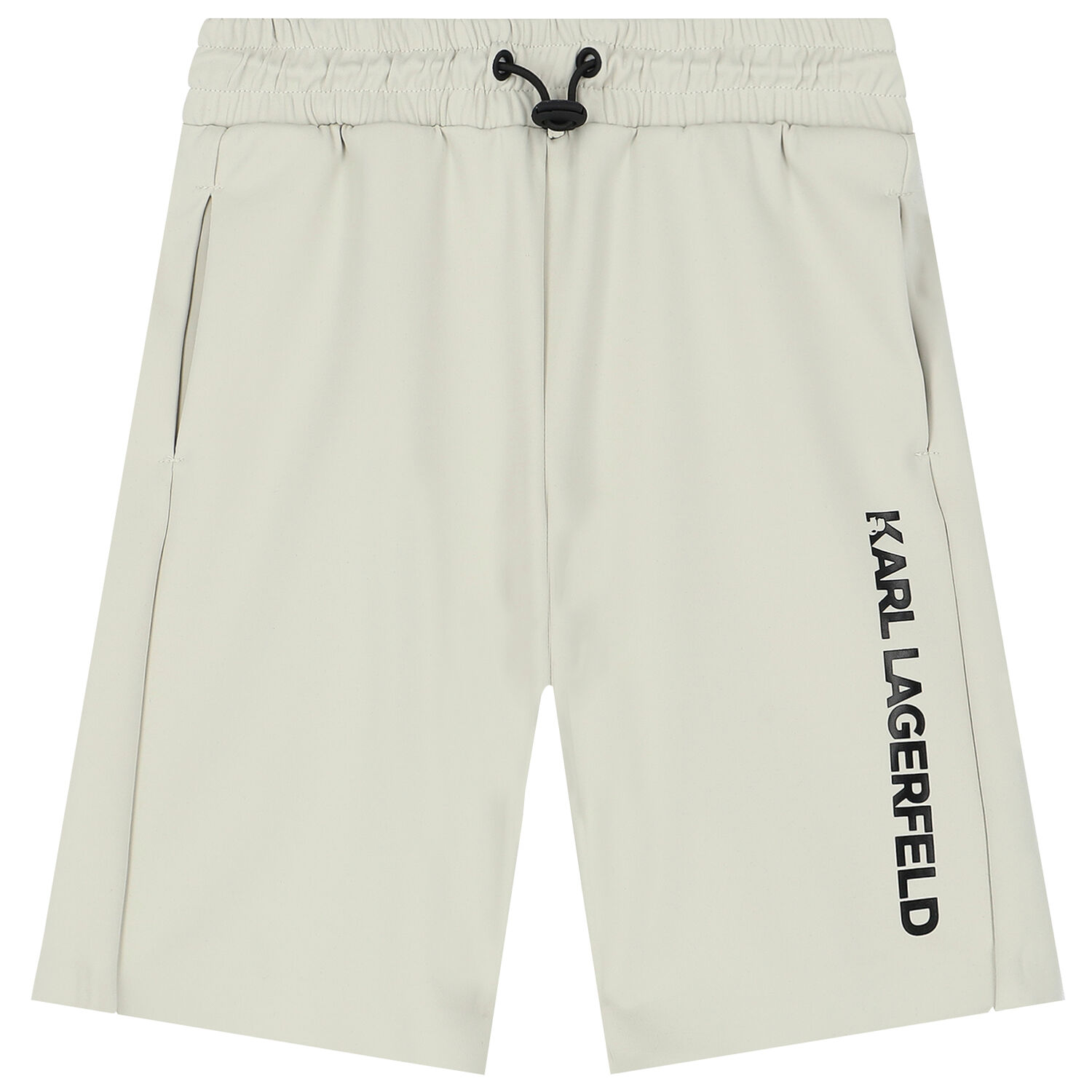 Boys Beige Logo Shorts, 1, hi-res
