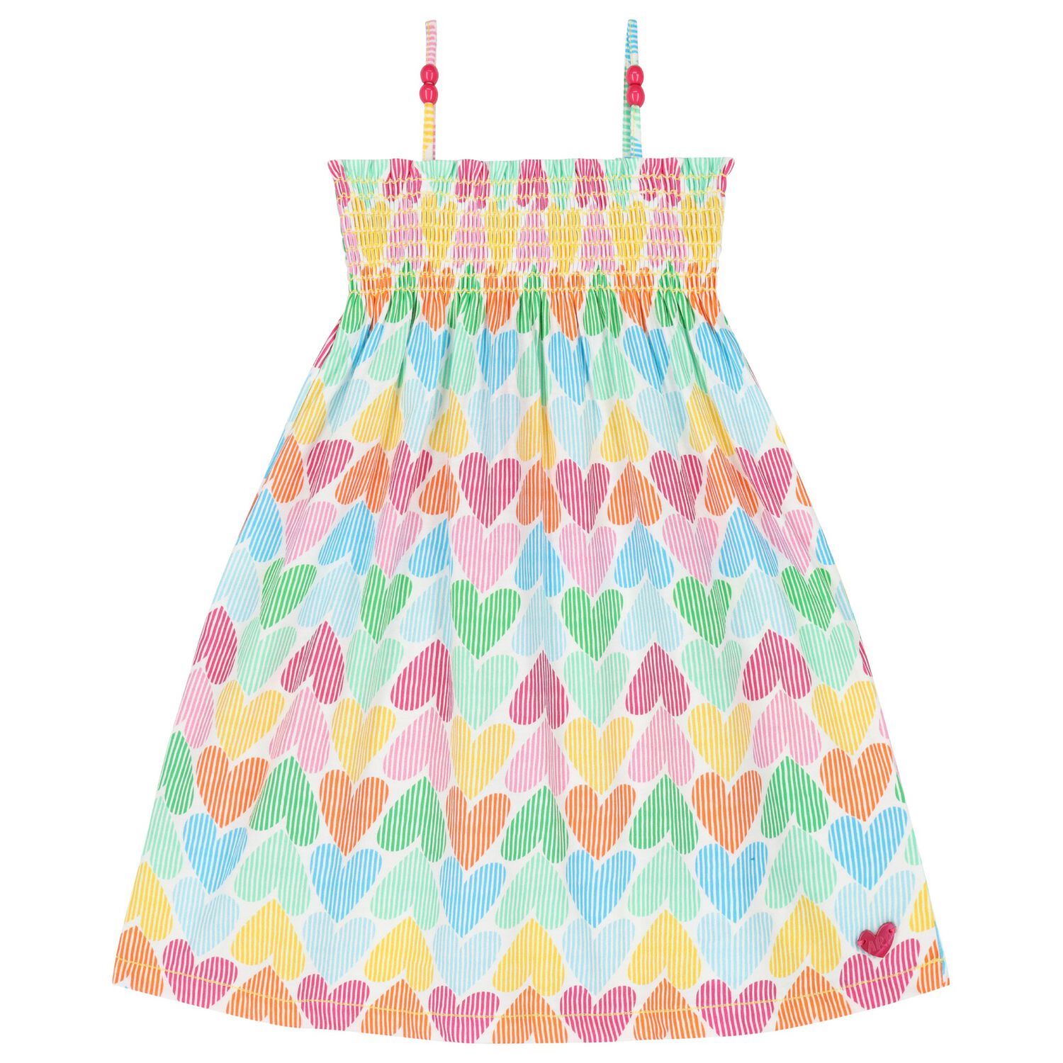 Girls Multi-Coloured Heart Dress, 1, hi-res image number null