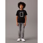 Boys Black Logo T-Shirt, 1, hi-res