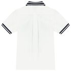 Boys White Varsity Logo Shirt, 1, hi-res