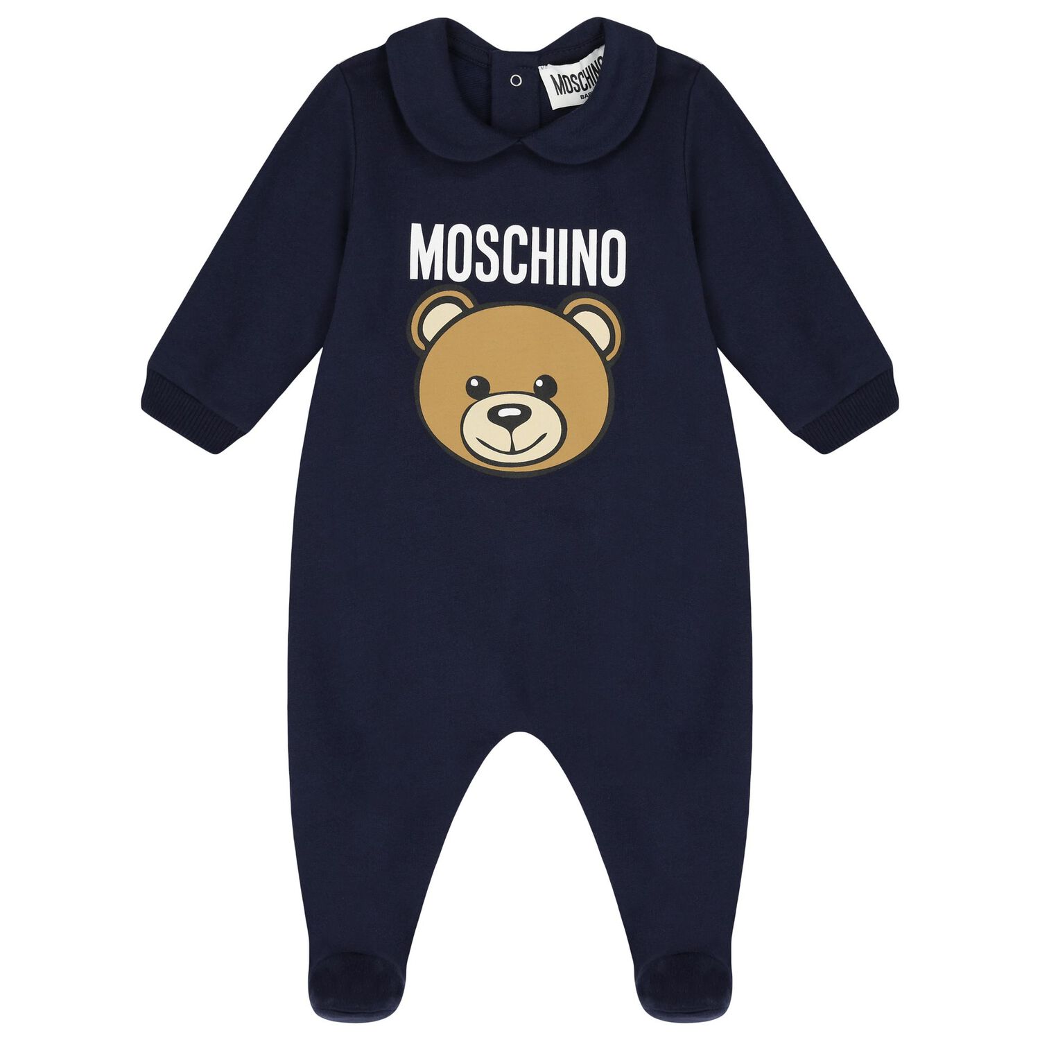 Navy Blue Teddy Bear Logo Babygrow Gift Set, 2, hi-res