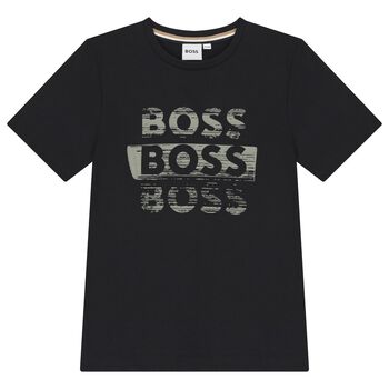 Boys Black Logo T-Shirt