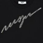 Girls Black Logo T-Shirt, 2, hi-res