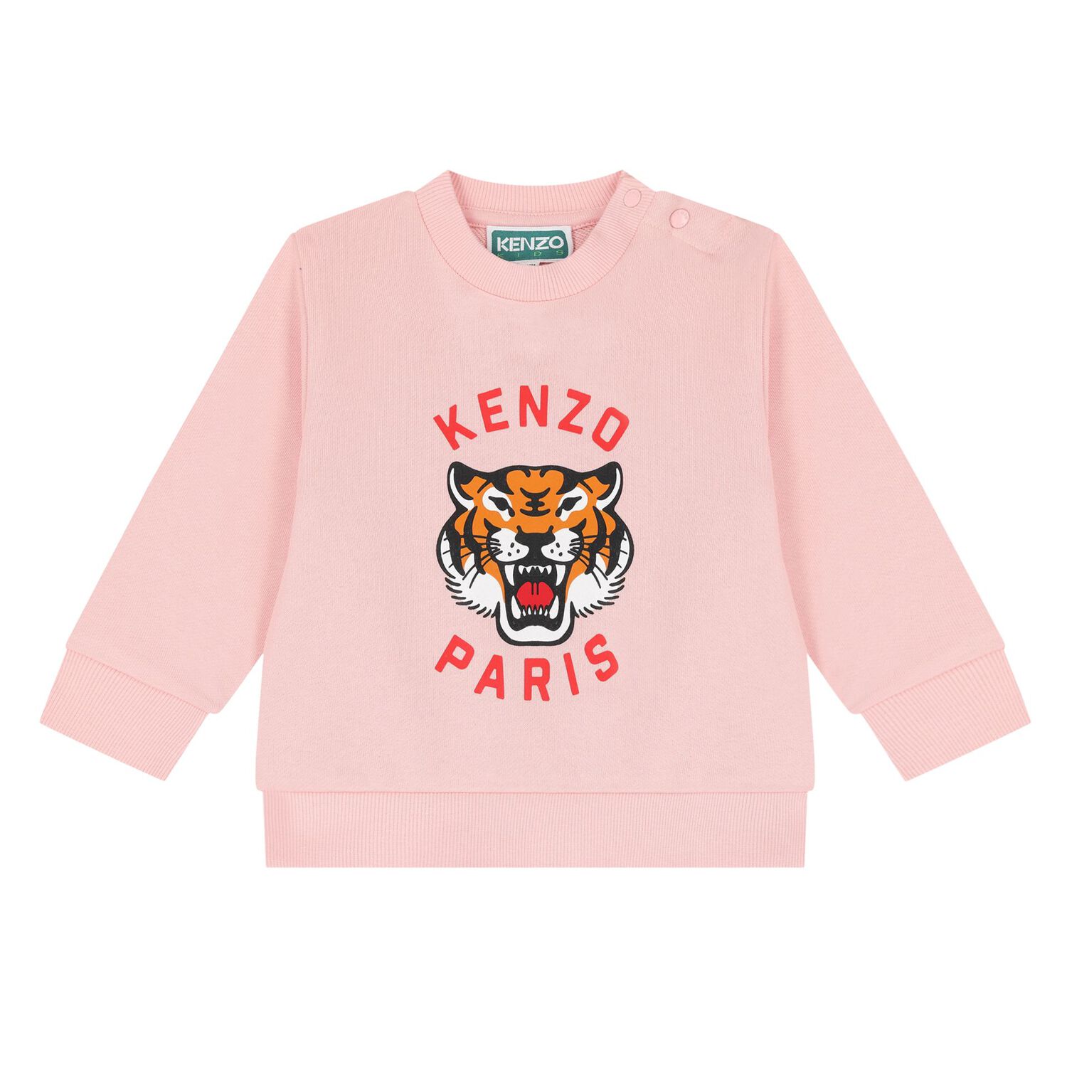 Younger Girls Pink Tiger Logo Tracksuit, 2, hi-res image number null