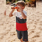 Boys Ivory, Grey & Red Shorts Set, 1, hi-res