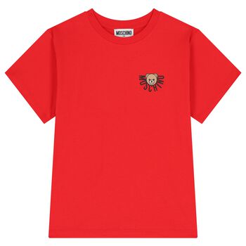 Red Teddy Bear Logo T-Shirt