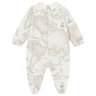 Ivory & Beige Geo Map Babygrow Gift Set, 3, hi-res