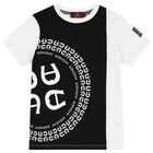 Boys White & Black Logo T-Shirt, 1, hi-res