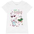 Girls White Logo T-Shirt, 1, hi-res