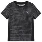 Boys Black Logo T-Shirt, 1, hi-res