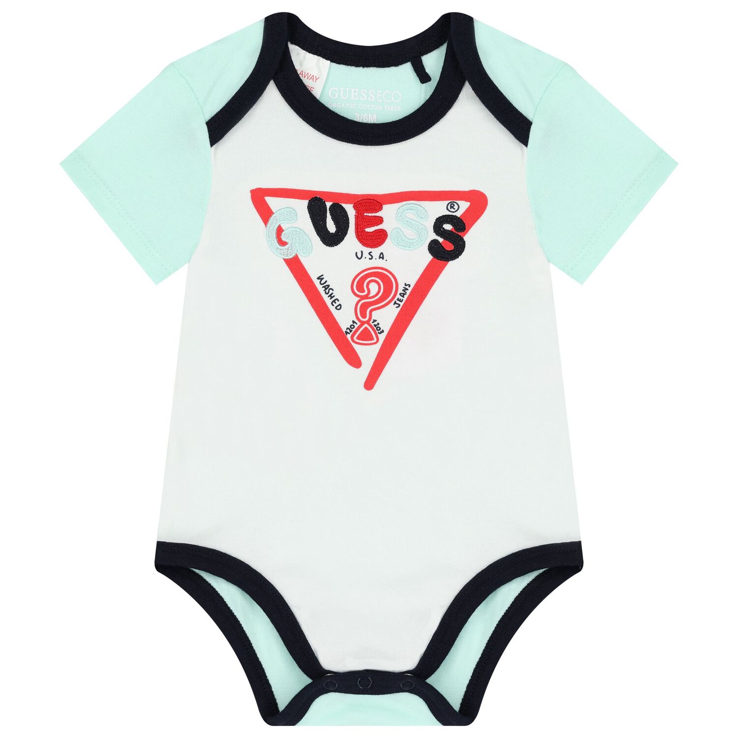 Baby Boys Navy Blue & Green Logo 3-Piece Tracksuit, 1, hi-res