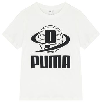 Boys White Logo T-Shirt