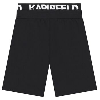 Boys Black Logo Shorts