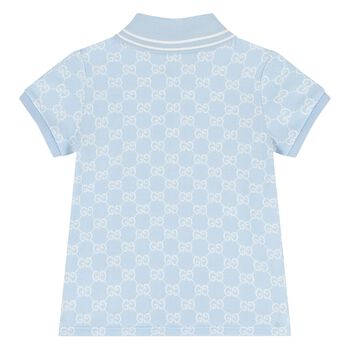 Younger Boys Blue GG logo Polo Shirt