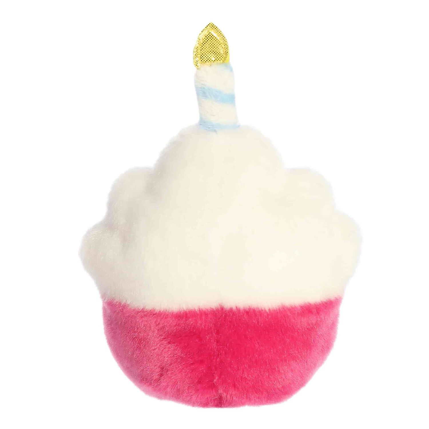 Girls Pink & White Palm Pals Sparkle Birthday Cupcake Soft Toy ( 13CM ), 1, hi-res