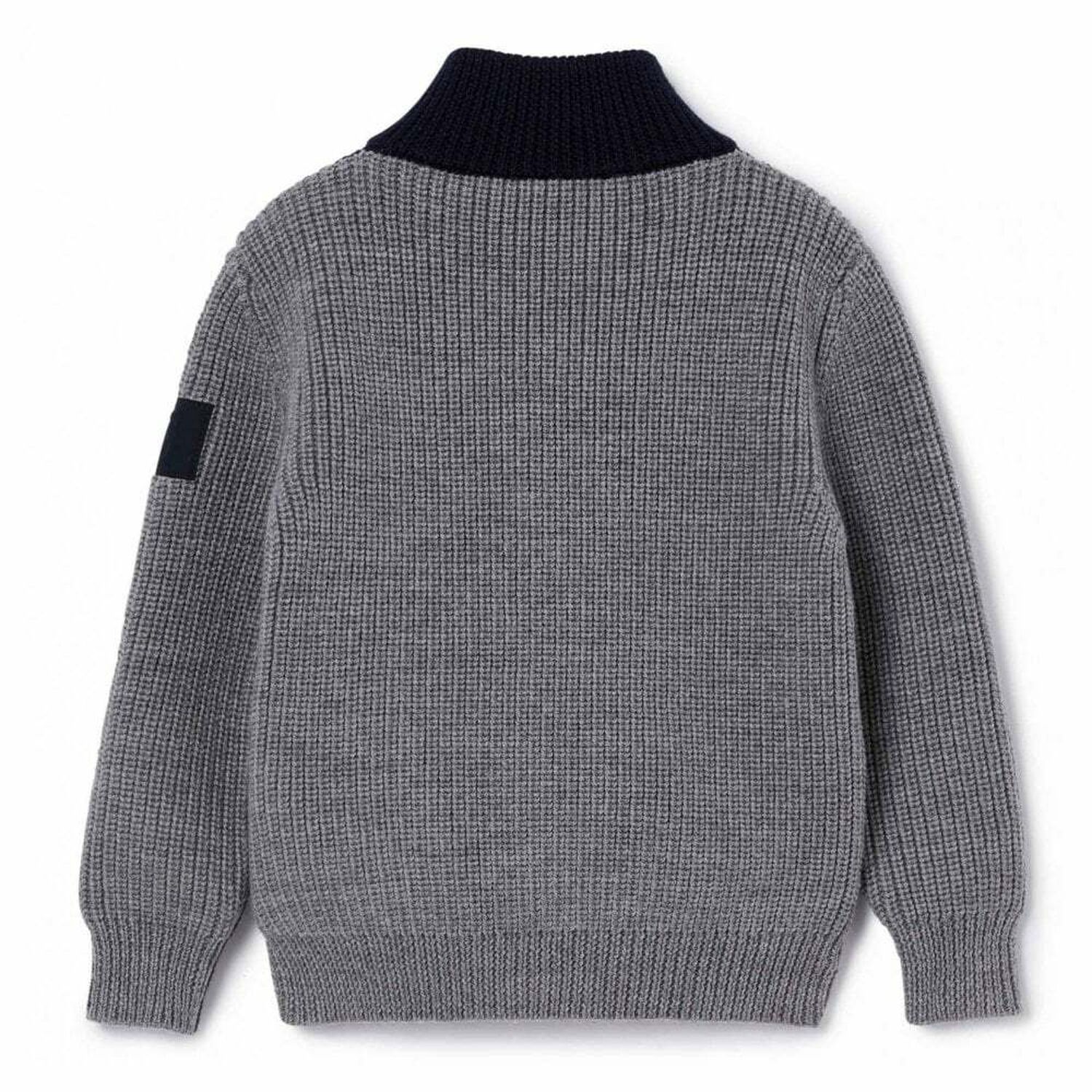 Boys Navy & Grey Zip Up Top, 1, hi-res image number null