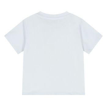 Younger Boys Blue Tiger Logo T-Shirt