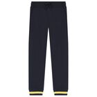 Boys Navy Blue & White Logo Tracksuit, 1, hi-res