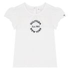 Younger Girls White Logo T-Shirt, 2, hi-res