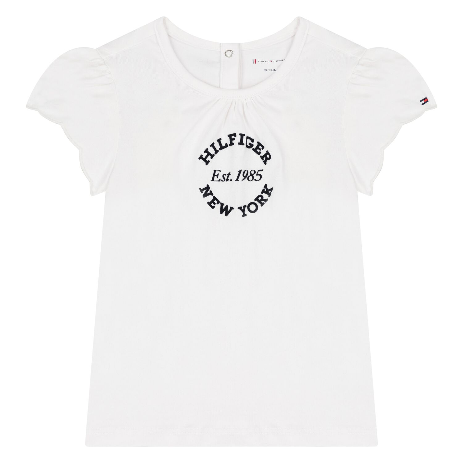Younger Girls White Logo T-Shirt, 2, hi-res image number null