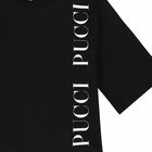 Girls Black Logo T-Shirt, 3, hi-res