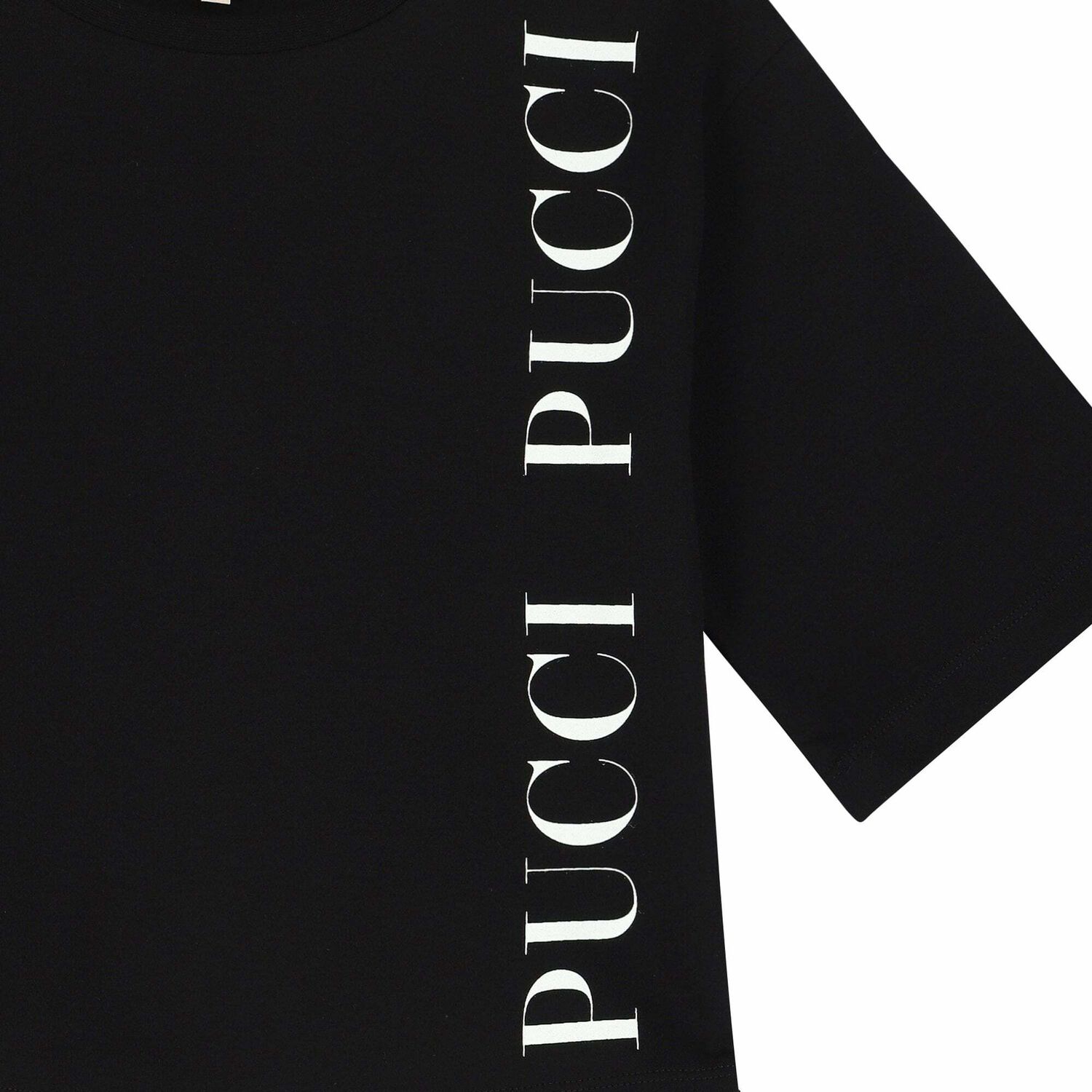 Girls Black Logo T-Shirt, 3, hi-res