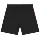 Boys Beige & Black Logo Shorts Set, 2, hi-res