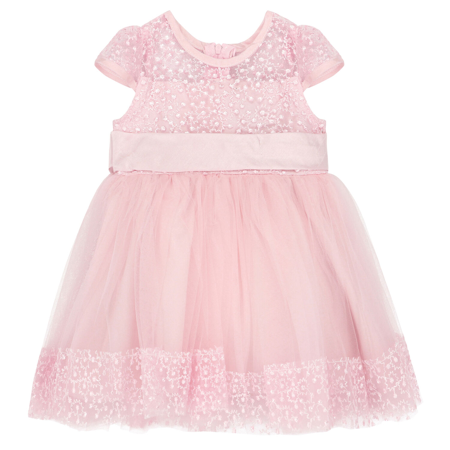 Baby Girls Pink Tulle Dress, 1, hi-res image number null