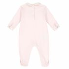 Baby Girls Pink Logo Babygrow, 1, hi-res