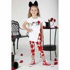 Girls White & Red Poppy Ankle Socks, 1, hi-res