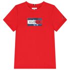 Boys Red Logo T-Shirt, 2, hi-res