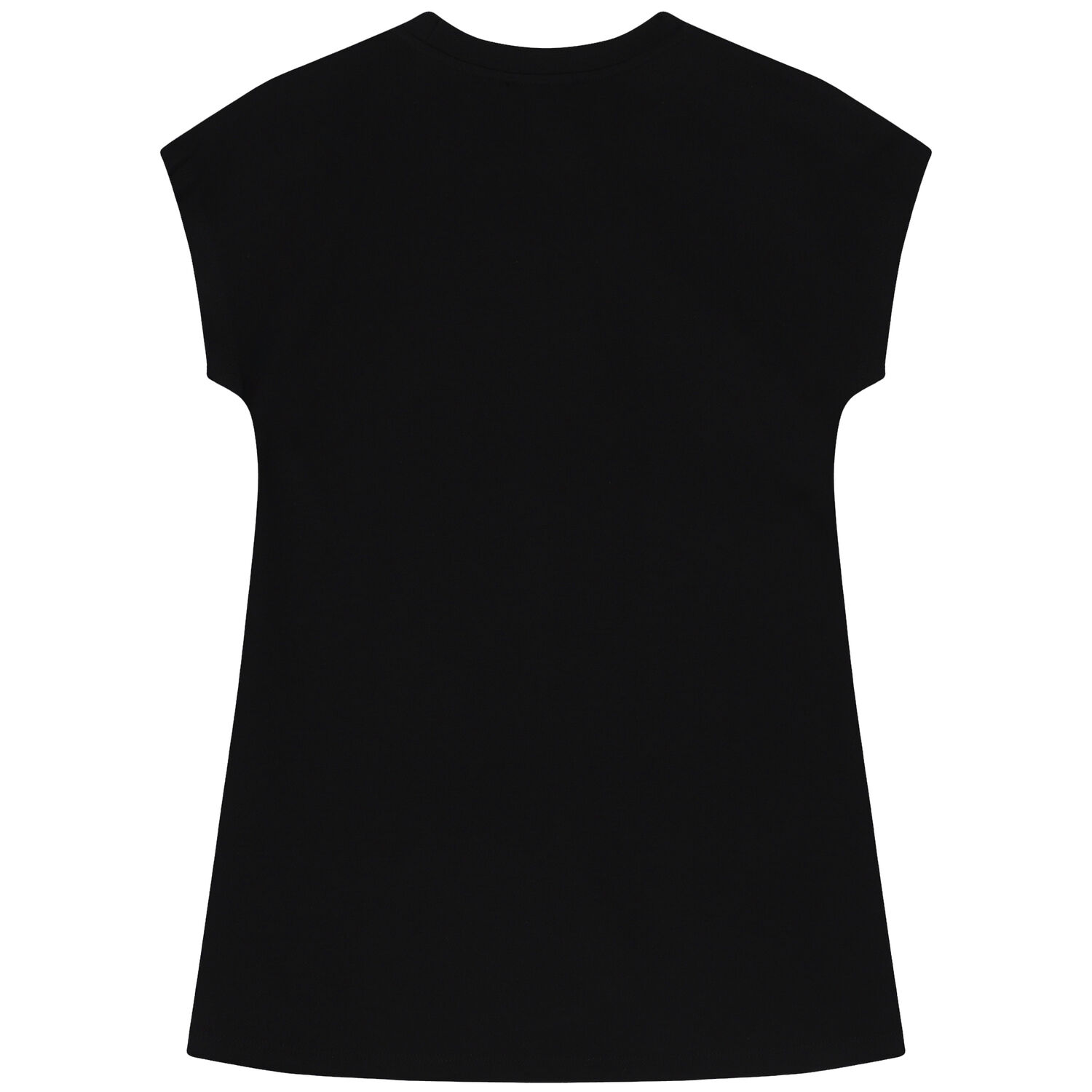 Girls Black Logo Dress, 1, hi-res