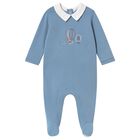 Baby Boys Blue Hot Air Balloon Babygrow, 2, hi-res