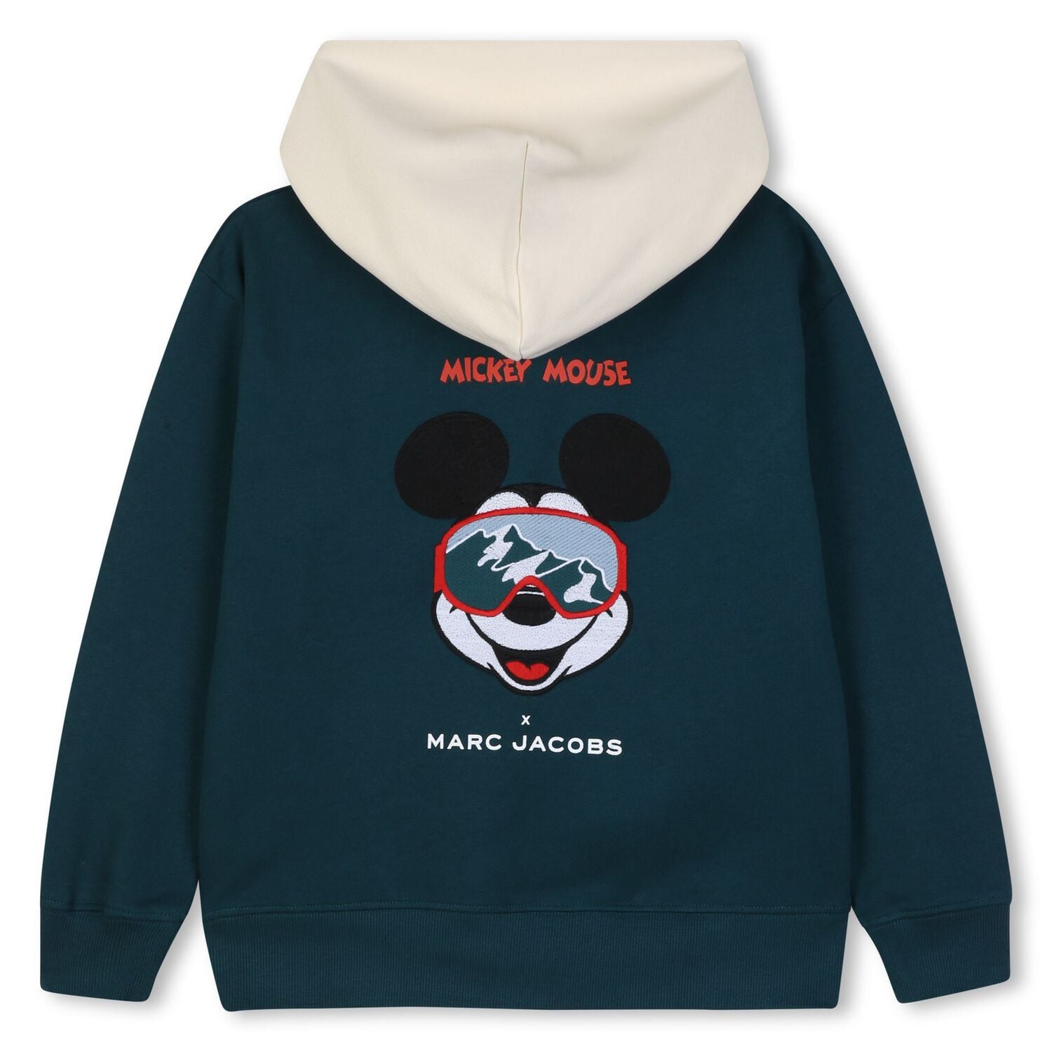 Boys Green Mickey Mouse Disney Hooded Top, 1, hi-res