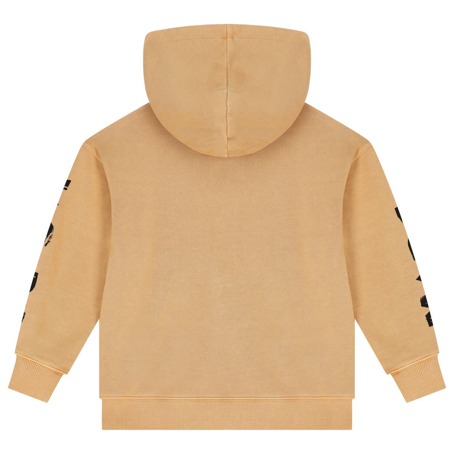 Beige Logo Hooded Zip Up Top, 1, hi-res