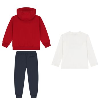 Boys Red Tracksuit Set ( 3 Piece )