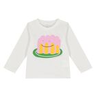 Younger Girls White Jelly Long Sleeve Top, 1, hi-res